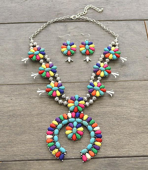 Ace High Trends NECKLACES,WESTERN SQUASH BLOSSOM NECKLACES