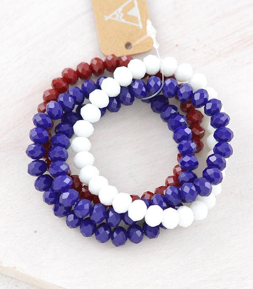 Ace High Trends BRACELETS,STRETCH-BEAD,RED,WHITE, AND BLUE