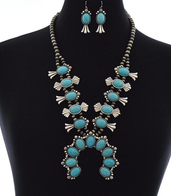 Ace High Trends NECKLACES,WESTERN SQUASH BLOSSOM NECKLACES