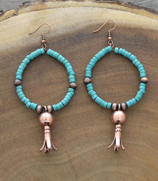 Ace High Trends EARRINGS,WESTERN SQUASH BLOSSOM EARRINGS