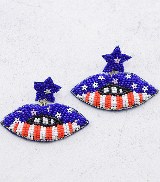 Ace High Trends EARRINGS,TRENDY EARRINGS,RED,WHITE, AND BLUE