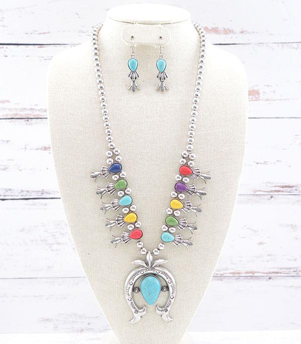 Ace High Trends NECKLACES,WESTERN SQUASH BLOSSOM NECKLACES
