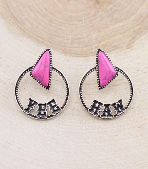 Ace High Trends EARRINGS,WESTERN POST EARRINGS,PINK COWGIRL