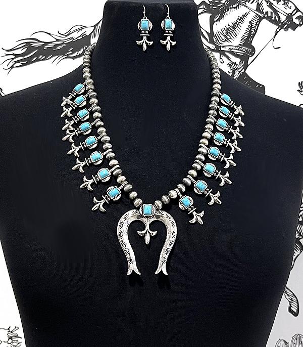Ace High Trends NECKLACES,WESTERN SQUASH BLOSSOM NECKLACES