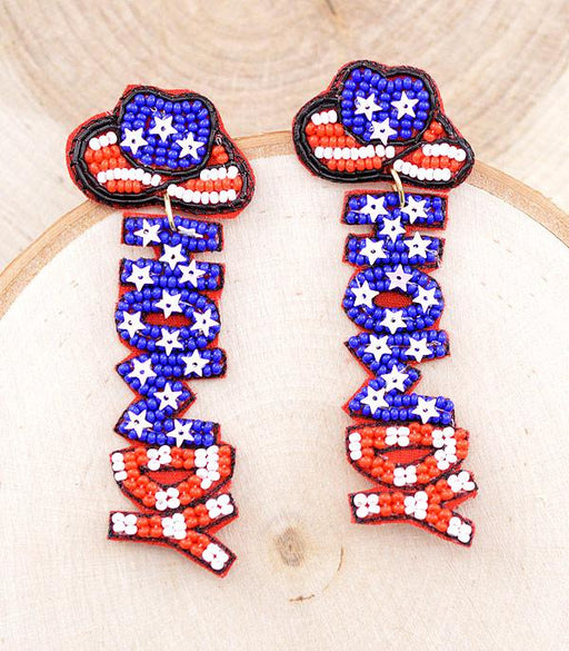 Ace High Trends EARRINGS,TRENDY EARRINGS,RED,WHITE, AND BLUE