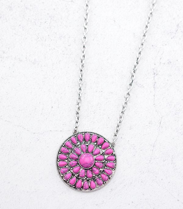 Ace High Trends NECKLACES,CHAIN WITH PENDANT,PINK COWGIRL