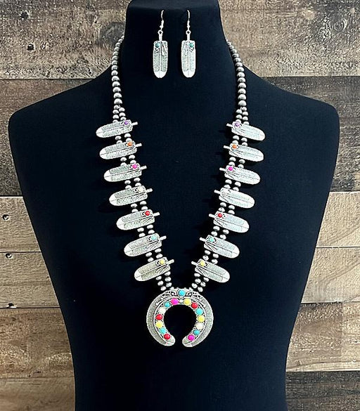 Ace High Trends NECKLACES,WESTERN SQUASH BLOSSOM NECKLACES