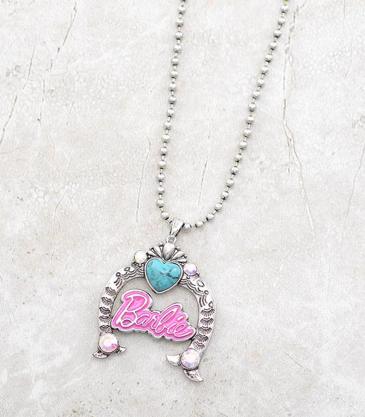 Ace High Trends NECKLACES,CHAIN WITH PENDANT,PINK COWGIRL