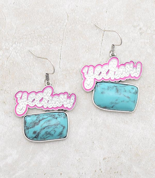 Ace High Trends EARRINGS,WESTERN HOOK EARRINGS,PINK COWGIRL