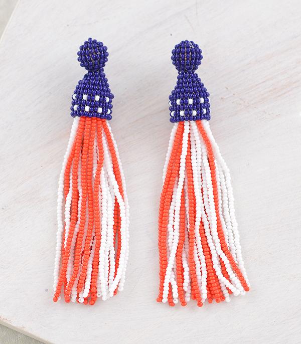 Ace High Trends EARRINGS,TRENDY EARRINGS,RED,WHITE, AND BLUE