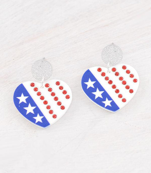 Ace High Trends EARRINGS,TRENDY EARRINGS,RED,WHITE, AND BLUE