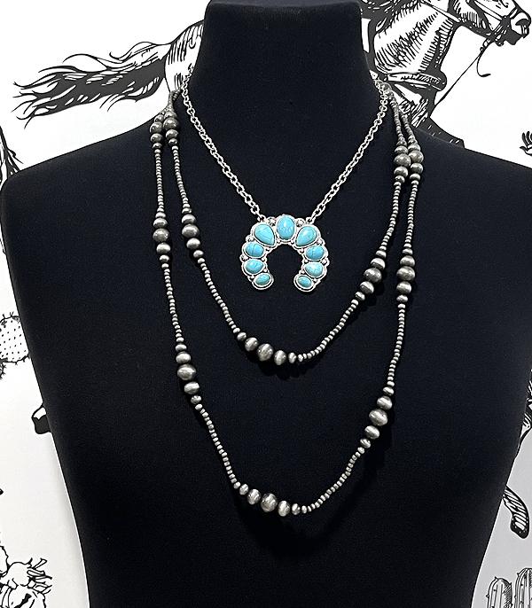 Ace High Trends NECKLACES,WESTERN SQUASH BLOSSOM NECKLACES