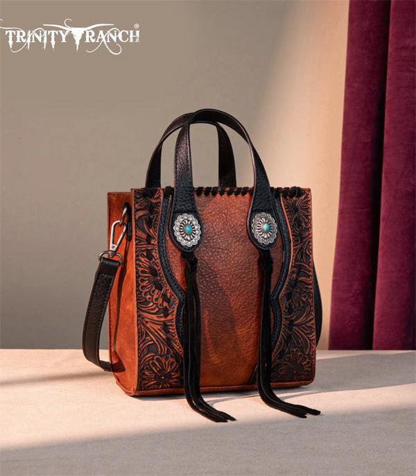 Wholesale Trinity Ranch Tooled Mini Tote Crossbody — YK Trading Inc