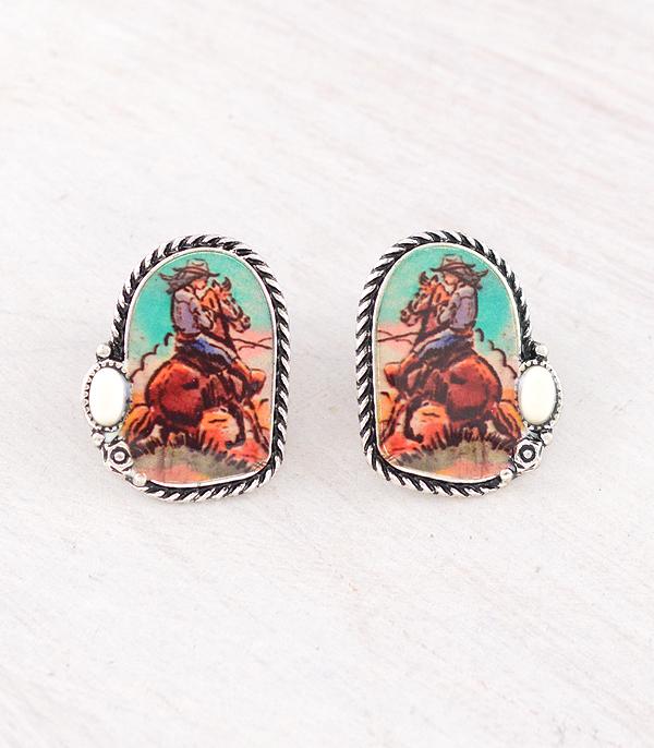 Ace High Trends EARRINGS,WESTERN POST EARRINGS