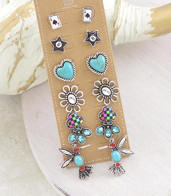 Ace High Trends EARRINGS,WESTERN POST EARRINGS,WHAT'S NEW