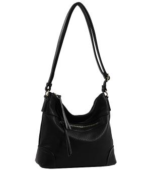 black slouchy crossbody bag