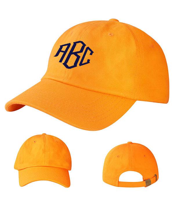 HATS I HAIR ACC :: BALLCAP I VISOR :: Wholesale Solid Monogram Hats