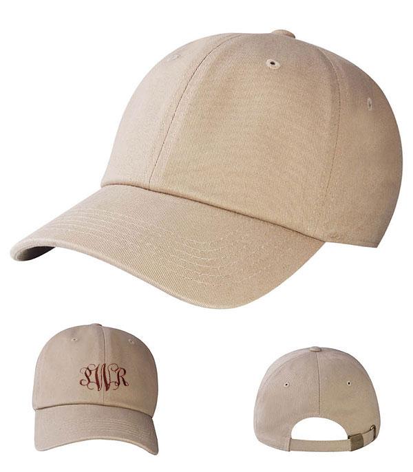 HATS I HAIR ACC :: BALLCAP I VISOR :: Wholesale Solid Monogram Hats