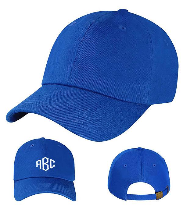 HATS I HAIR ACC :: BALLCAP I VISOR :: Wholesale Solid Monogram Hats