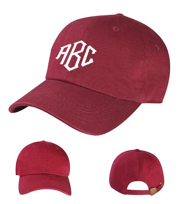 HATS I HAIR ACC :: BALLCAP I VISOR :: Wholesale Solid Monogram Hats