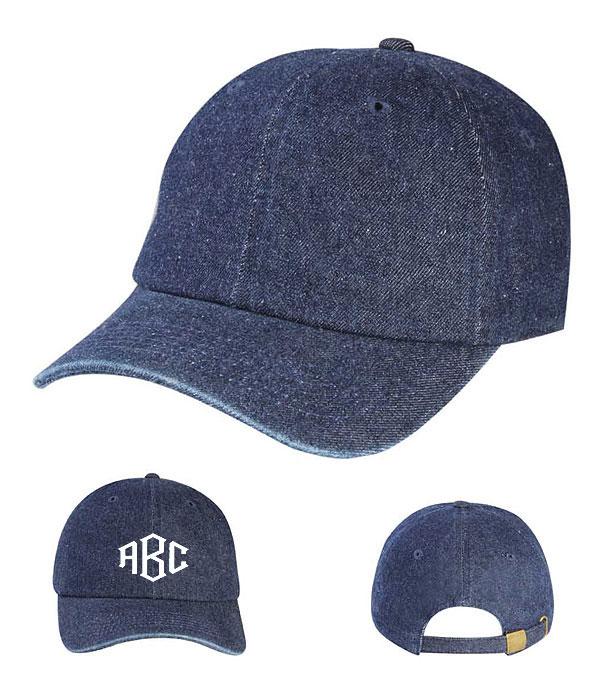 HATS I HAIR ACC :: BALLCAP I VISOR :: Wholesale Solid Monogram Hats