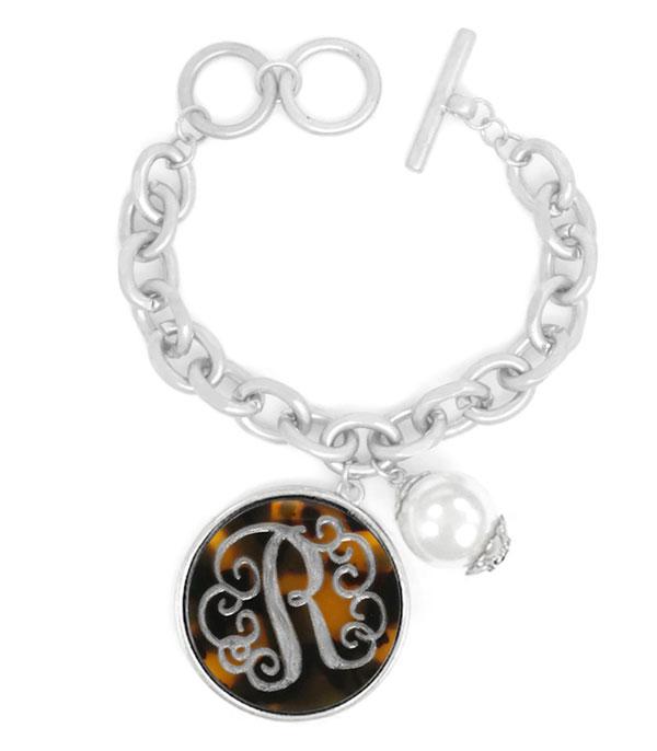 <font color=black>SALE ITEMS</font> :: JEWELRY :: Bracelets :: Tortoise Initial Charm Bracelet