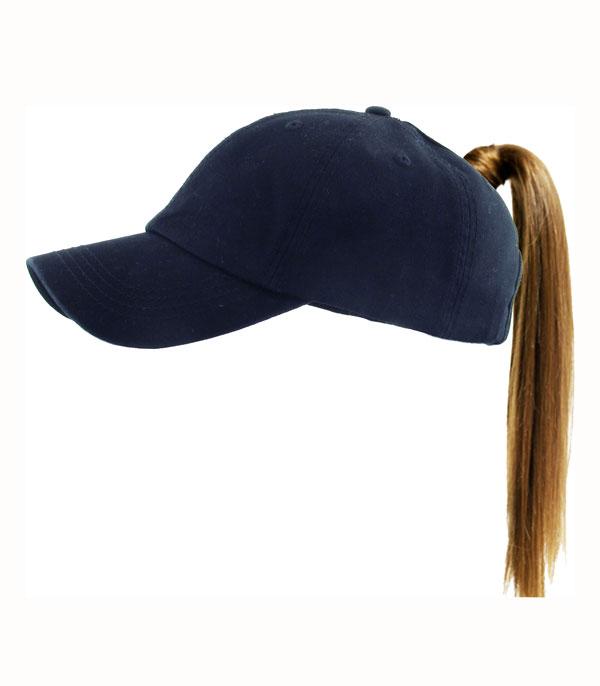 HATS I HAIR ACC :: BALLCAP I VISOR :: Wholesale KBEthos Messy Bun Ponytail Cap