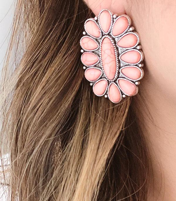 EARRINGS :: POST EARRINGS :: Wholesale Western Turquoise Stone Earrings