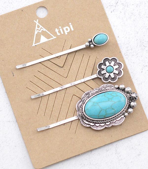 HATS I HAIR ACC :: HAT ACC I HAIR ACC :: Wholesale Turquoise Bobby Pin Set