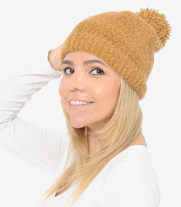 <font color=black>SALE ITEMS</font> :: HAT | HAIR ACCESSORIES :: Wholesale Super Soft Pom Beanie