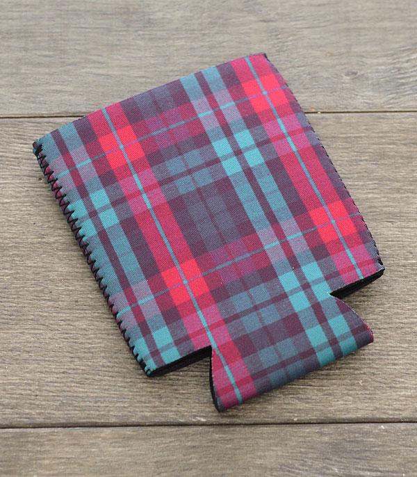 <font color=BLUE>WATCH BAND/ GIFT ITEMS</font> :: GIFT ITEMS :: Wholesale Plaid Design Drink Sleeve