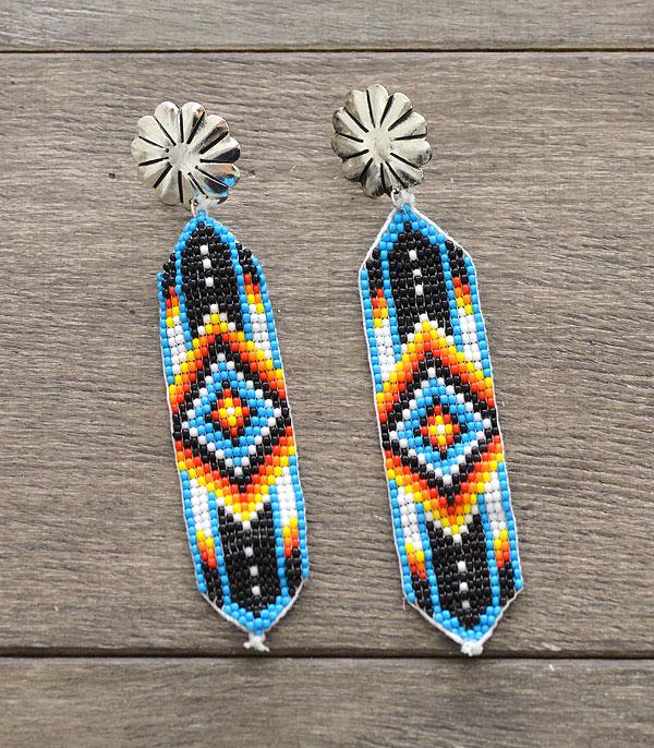 beaded western earrings