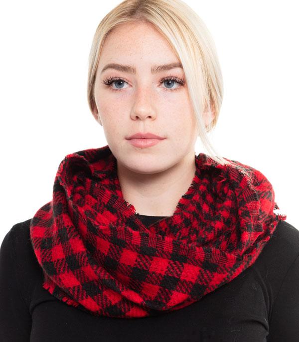 <font color=black>SALE ITEMS</font> :: SCARVES | APPAREL  :: Scarves :: Wholesale Buffalo Plaid Infinity Scarf