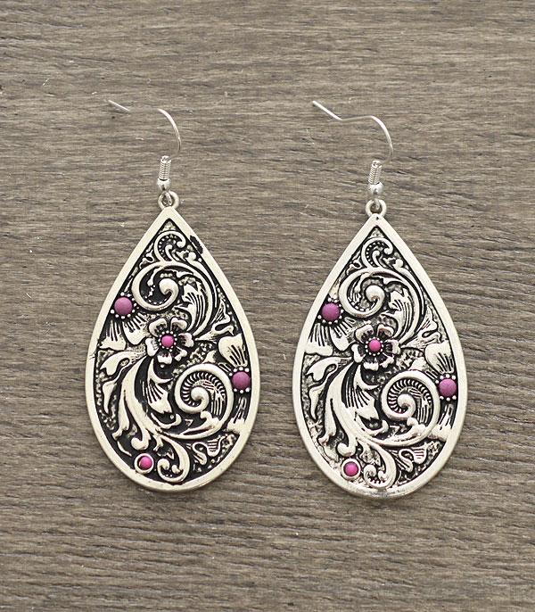 EARRINGS :: WESTERN HOOK EARRINGS :: Wholesale Teardrop Western Casting Earrings