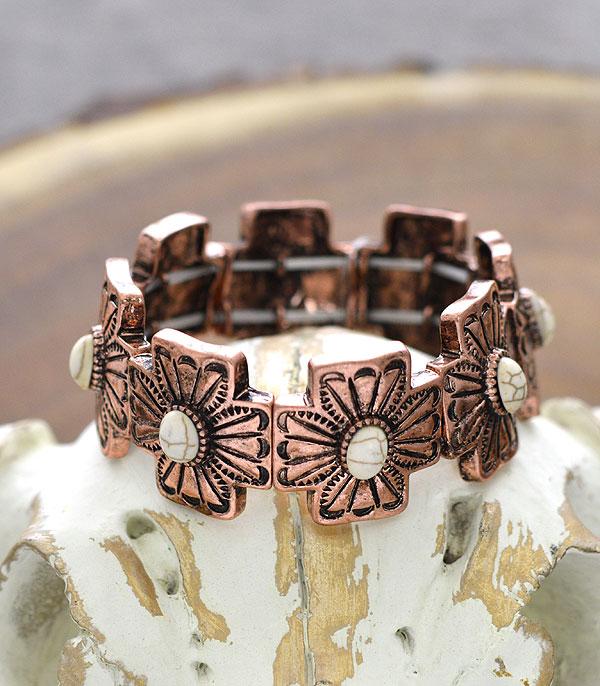 New Arrival :: Wholesale Tipi Western Cross Stretch Bracelet