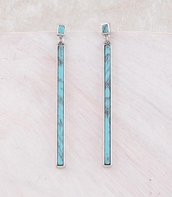 WHAT'S NEW :: Wholesale Western Turquoise Bar Earrings