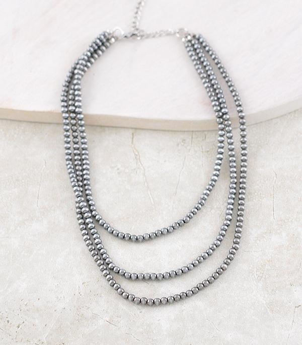 WHAT'S NEW :: Wholesale 4mm Navajo Pearl Layered Necklace