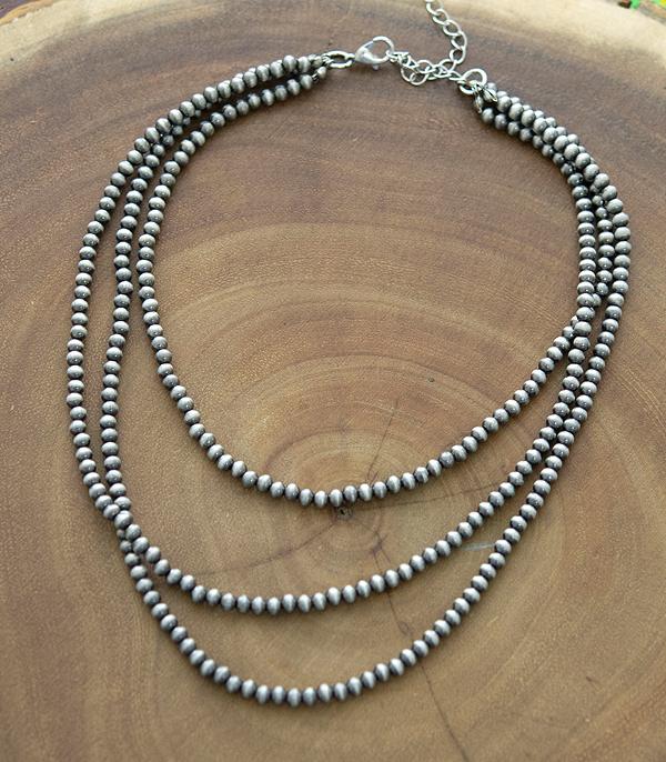 New Arrival :: Wholesale 4mm Navajo Pearl Layered Necklace