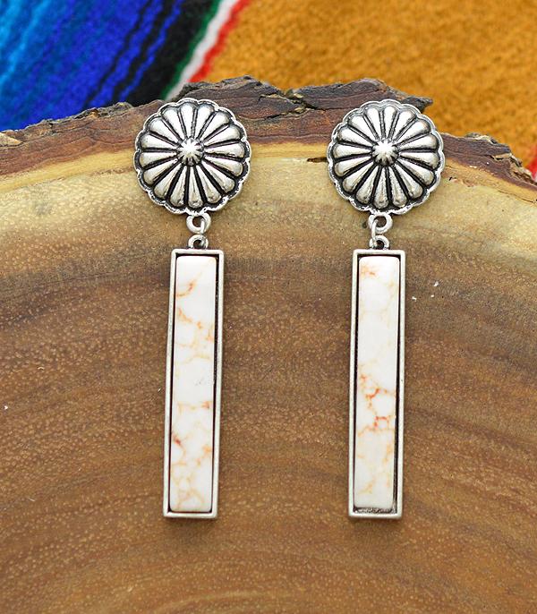 EARRINGS :: WESTERN POST EARRINGS :: Wholesale Western Concho Post Turquoise Earrings