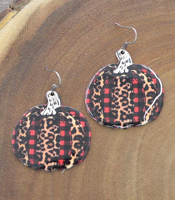 <font color=black>SALE ITEMS</font> :: JEWELRY :: Earrings :: Wholesale Leopard Pumpkin Dangle Earrings