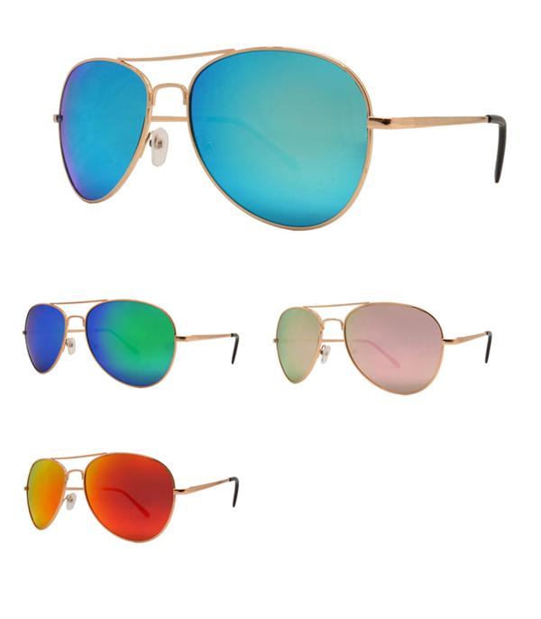 <font color=black>SALE ITEMS</font> :: MISCELLANEOUS :: Wholesale Mirror Lens Aviator Dozen Sunglasses