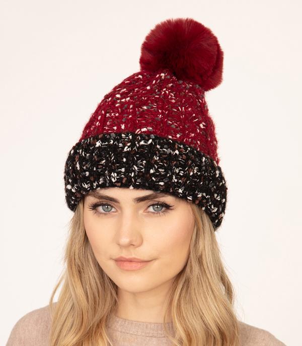 HATS I HAIR ACC :: BEANIES I HEADWRAP :: Wholesale Womens Winter Fleece Pom Pom Beanie