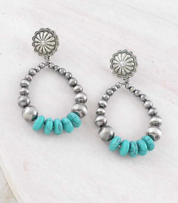 New Arrival :: Wholesale Western Navajo Bead Teardrop Earrings