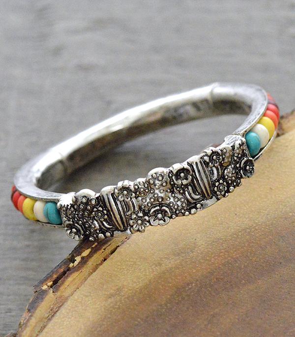 New Arrival :: Wholesale Western Turquoise Silver Bangle Bracelet