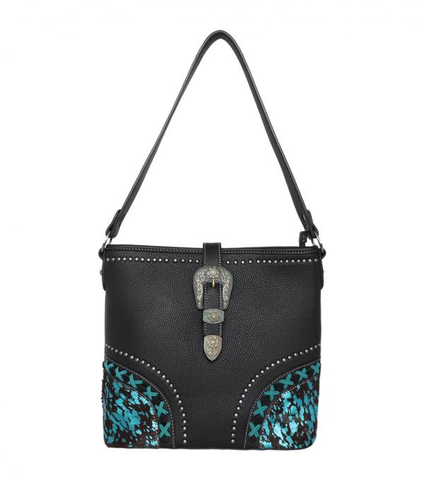 Buy Trinity Ranch Cross Body Bag Purses Montana West Floral Tooled Partial  Leather Handbags TR55-8360, Black, Medium, cross body bags at Amazon.in