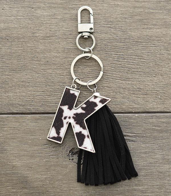 <font color=BLUE>WATCH BAND/ GIFT ITEMS</font> :: KEYCHAINS :: Wholesale Tipi Western Cowhide Initial Keychain