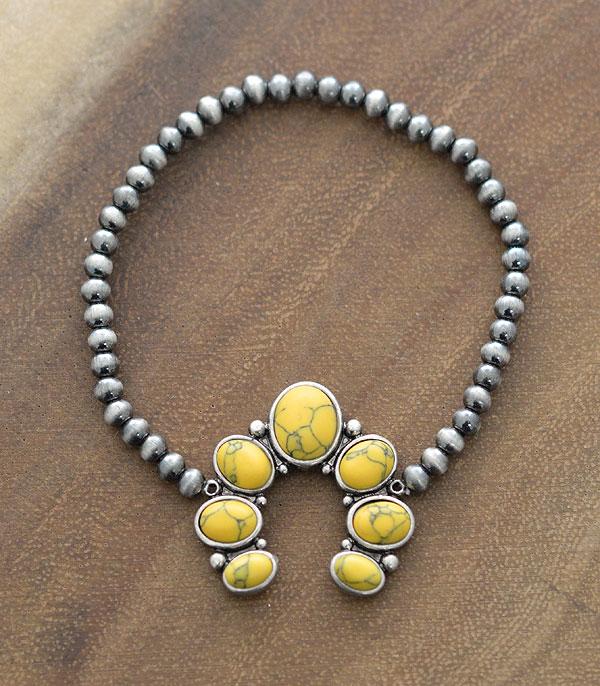 BRACELETS :: STRETCH-BEAD :: Wholesale Western Squash Blossom Bracelet