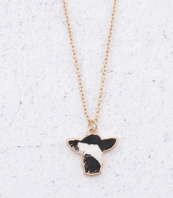 New Arrival :: Wholesale Cowhide Cow Pendant Necklace