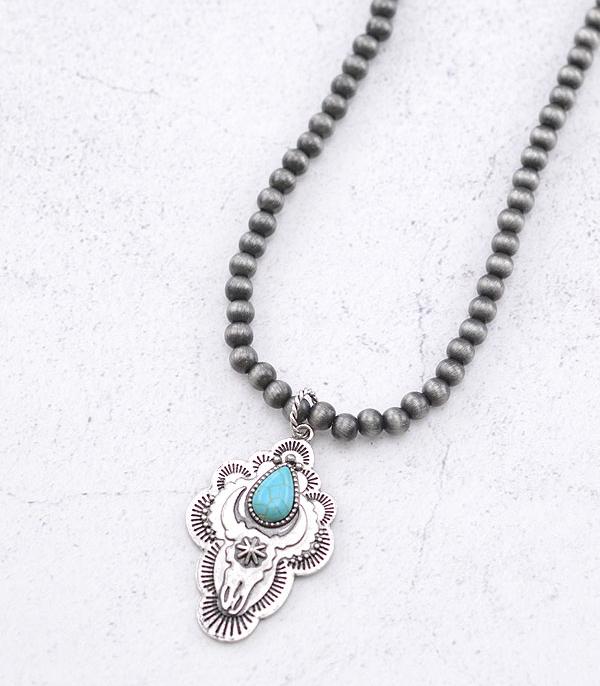 New Arrival :: Wholesale Western Steer Head Navajo Necklace