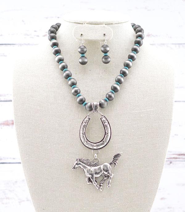 New Arrival :: Wholesale Western Horse Pendant Necklace